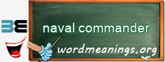 WordMeaning blackboard for naval commander